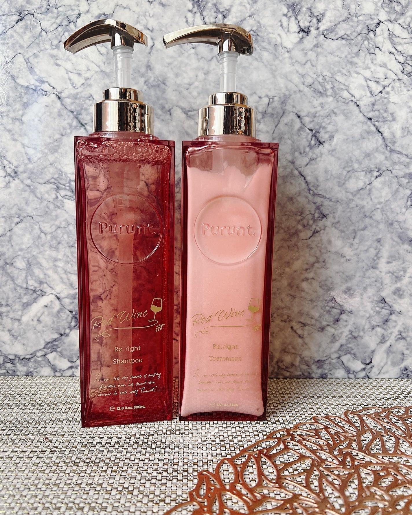 プルント リライトペアセット レッドワイン/Purunt./市販シャンプーを使ったクチコミ(3枚目)