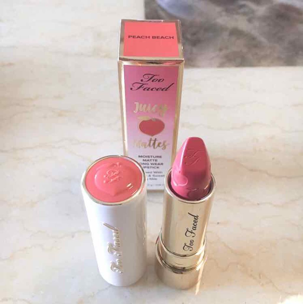 ジューシー マット ロングウェア リップスティック ピーチ ビーチ/Too Faced/口紅を使ったクチコミ（2枚目）