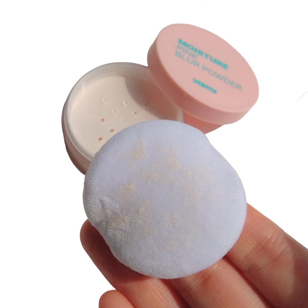 モイスチャーピンクブラーパウダー/Vertty/ルースパウダーを使ったクチコミ（3枚目）