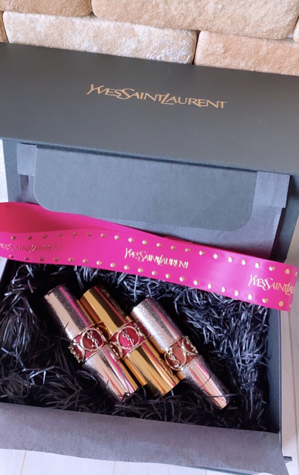 ルージュ ヴォリュプテ シャイン/YVES SAINT LAURENT BEAUTE/口紅を使ったクチコミ（3枚目）