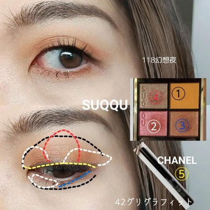 シグニチャー カラー アイズ/SUQQU/アイシャドウパレットを使ったクチコミ(5枚目)
