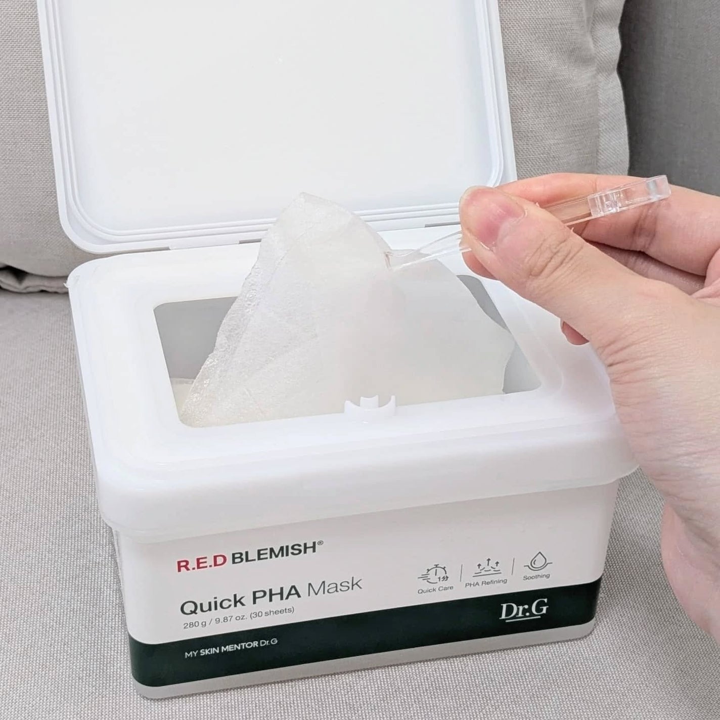 レッドブレミッシュクイックPHAシートマスク/Dr.G/シートマスク・パックを使ったクチコミ(2枚目)