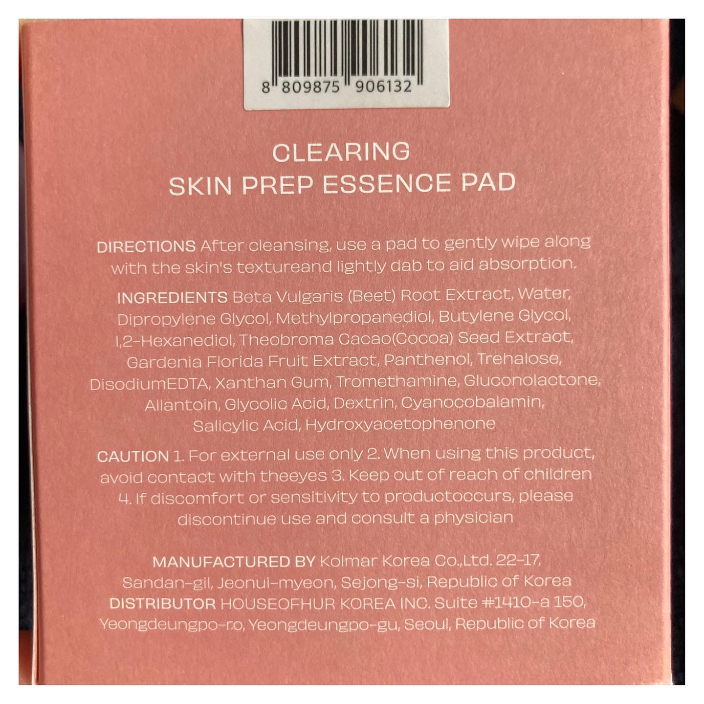 クリアリングスキンプレップエッセンスパッド/house of HUR/トナーパッドを使ったクチコミ（3枚目）