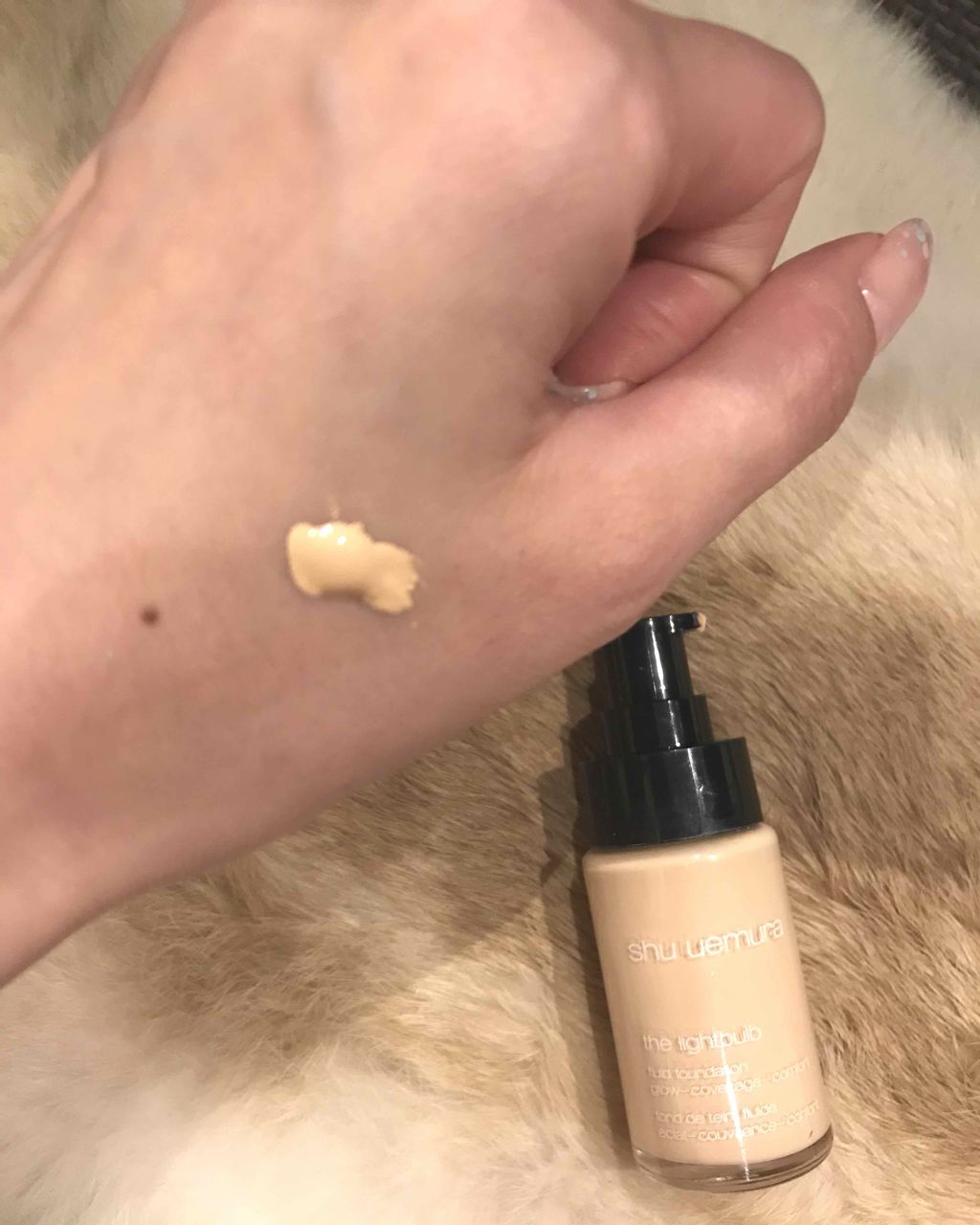 ザ・ライトバルブ フルイド ファンデーション＆スポンジ/shu uemura/リキッドファンデーションを使ったクチコミ（1枚目）