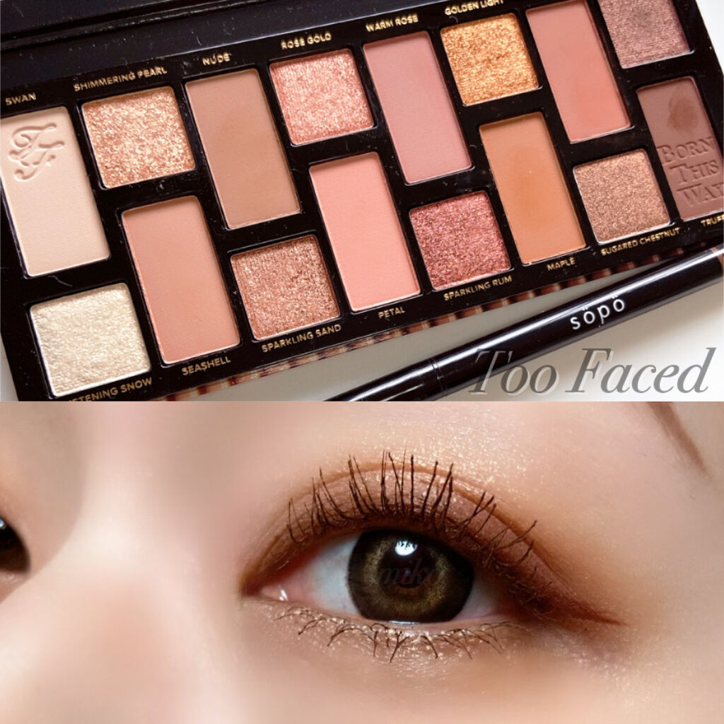 ボーン ディス ウェイ ザ ナチュラル ヌード アイシャドウ パレット/Too Faced/アイシャドウパレットを使ったクチコミ（1枚目）