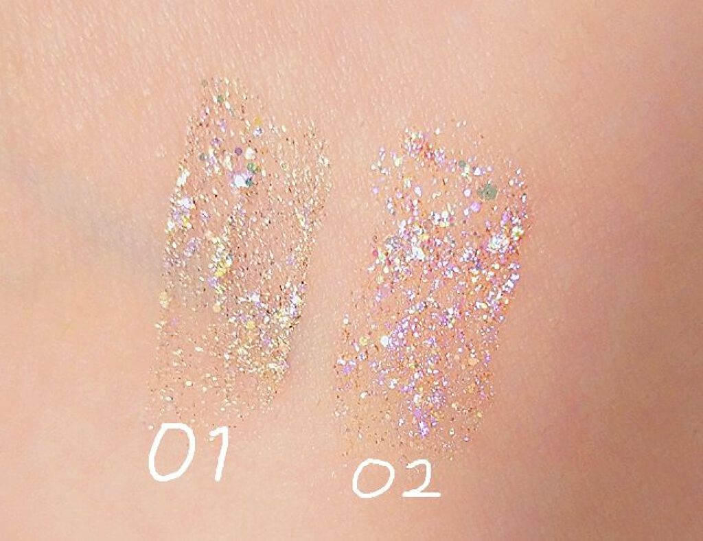 リキッド グリッター シャドウ/rom&nd/グリッターを使ったクチコミ（2枚目）