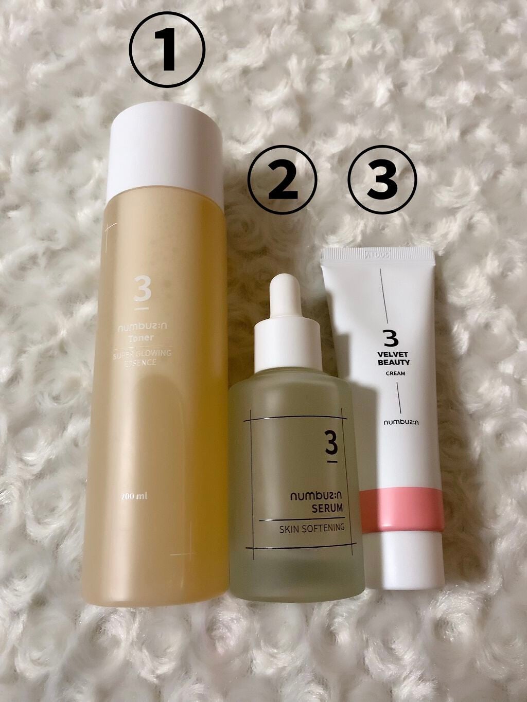 3番 すべすべキメケアセラム/numbuzin/美容液を使ったクチコミ(2枚目)