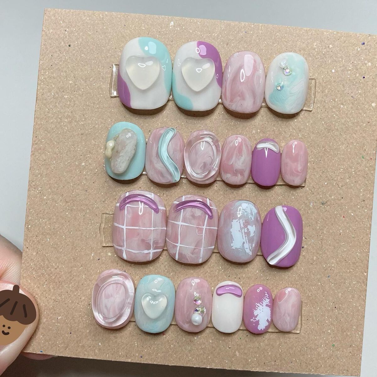 #うねうねネイル,#凹凸ネイル,#パステルネイル,#カラフルネイル,#ポップネイル,#ネイルのネイルデザイン