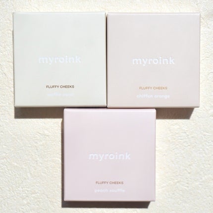 フラッフィーチークス 03 ピーチスフレ/myroink/パウダーチークの画像