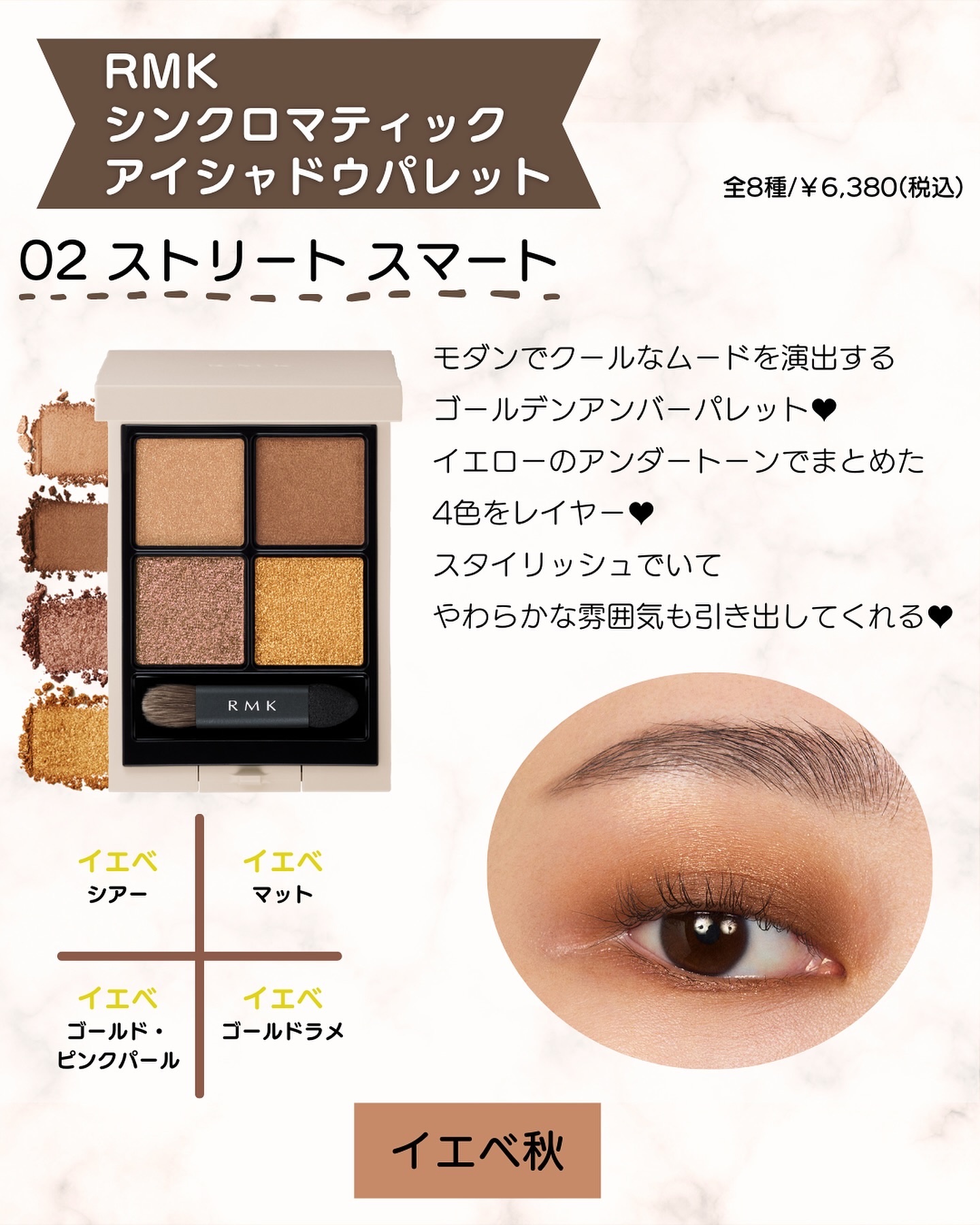 RMK シンクロマティック アイシャドウパレット 05 ディライトフル/RMK/アイシャドウパレットを使ったクチコミ（3枚目）