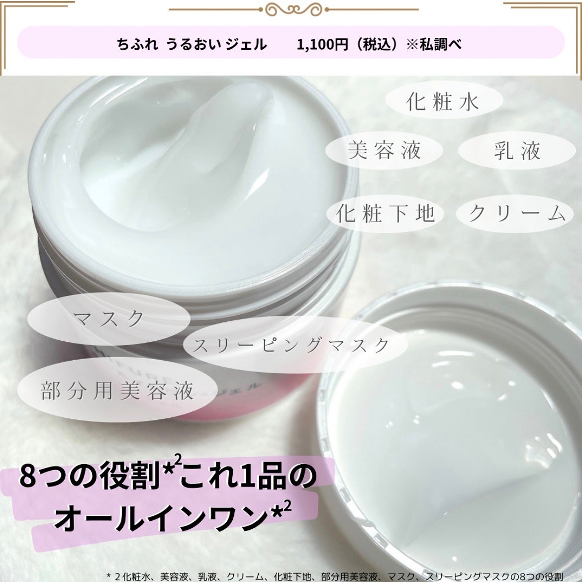 うるおい ジェル N/ちふれ/オールインワン化粧品を使ったクチコミ(2枚目)