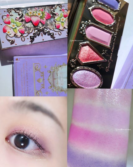 ストロベリーロココ アイシャドウパレット/FlowerKnows/アイシャドウパレットを使ったクチコミ(5枚目)