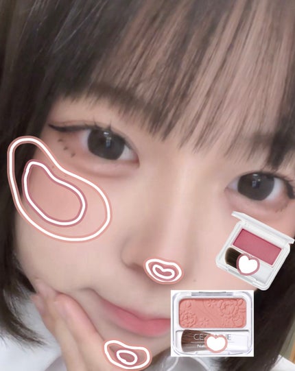 ナチュラル チークN/CEZANNE/パウダーチークを使ったクチコミ(5枚目)