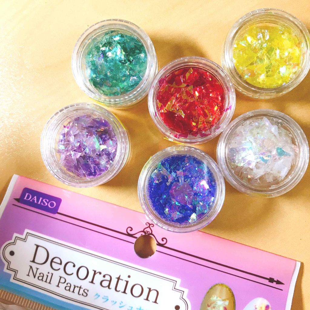 デコレーションネイルパーツ（クラッシュホロ）/DAISO/ネイルチップ・パーツを使ったクチコミ（1枚目）