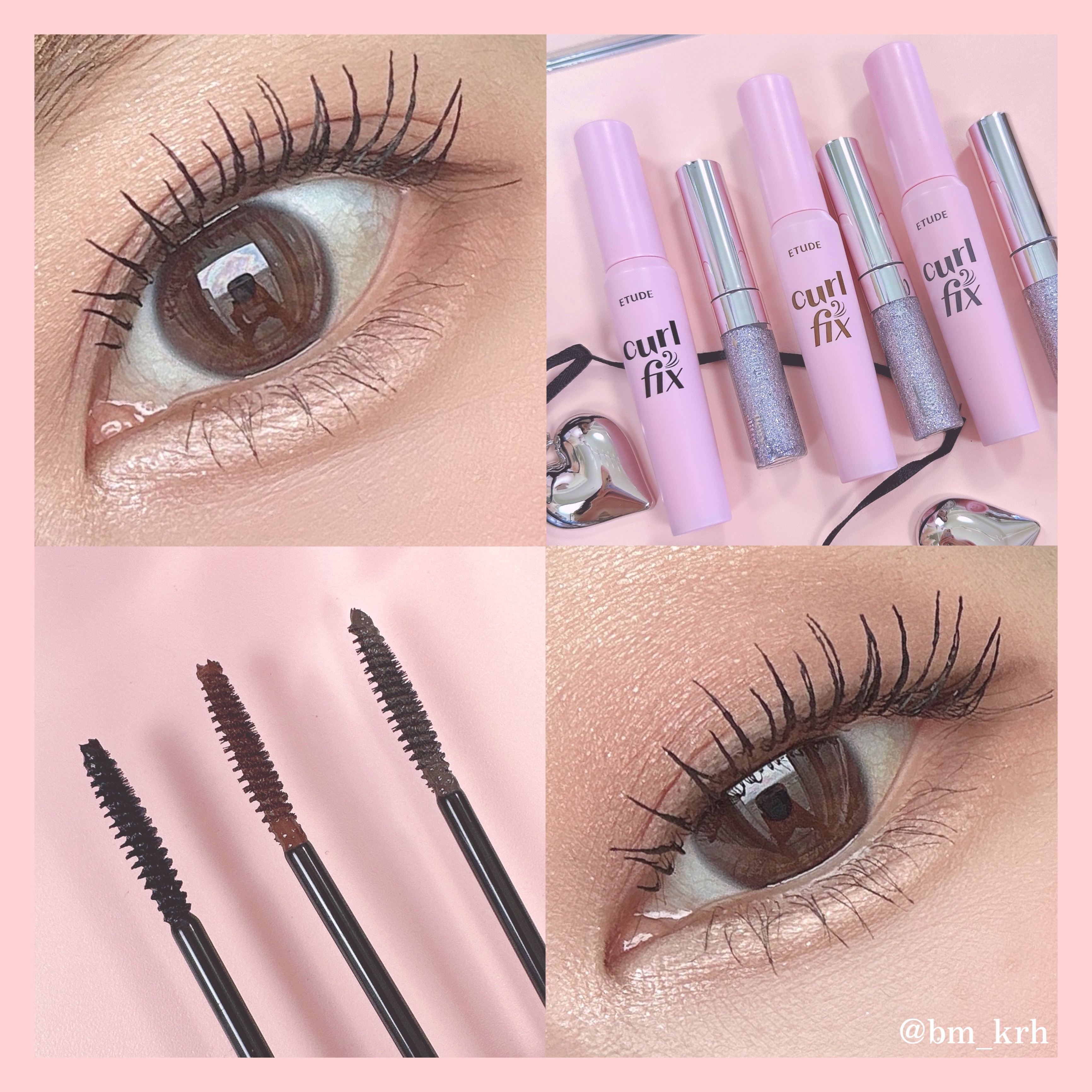 最近ずっとリピートしているマスカラ💖

"韓国国民マスカラ" ETUDE カールフィックスマスカラ　
汗をかいても雨の日でもカールキープしてくれる✨
カールキープ系の中でも適度にボリュームがだせるところが良い‼︎
カラバリは3色で、こちら