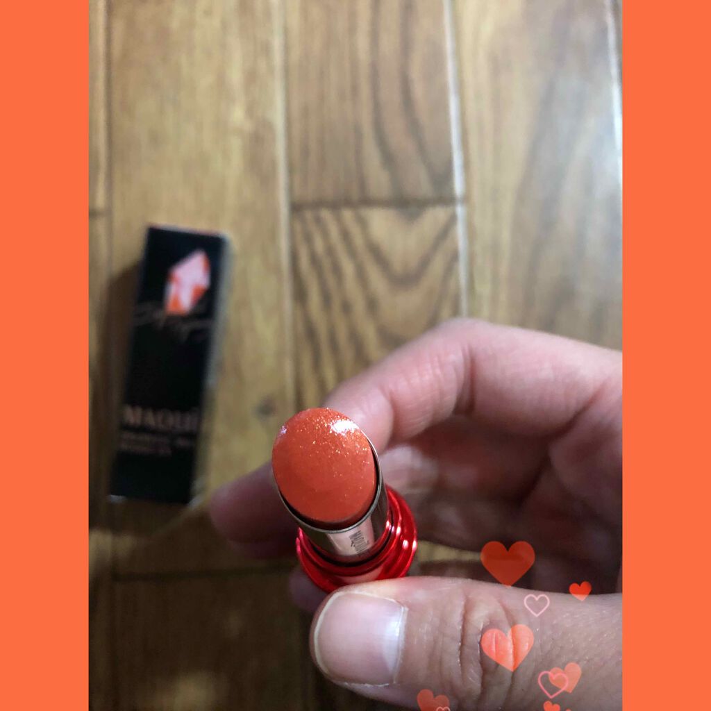 ドラマティックルージュEX OR303 インペリアルトパーズ/マキアージュ/口紅を使ったクチコミ（2枚目）