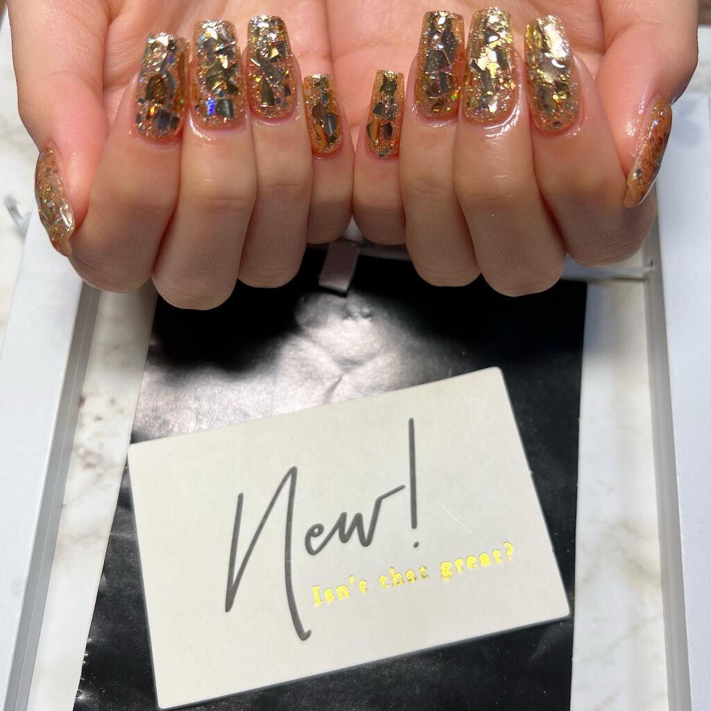 cst on LIPS 「#orange#🧡#🍊#glitternails#glitte..」(2枚目)