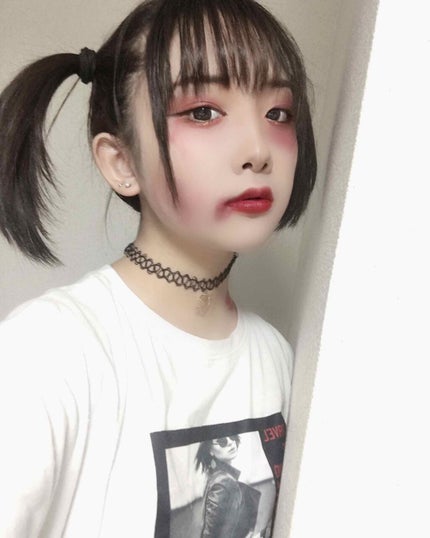 Ayu on LIPS 「今回はホラーメイクをしてみました👏👏👏すごい簡単に出来るので是..」(2枚目)