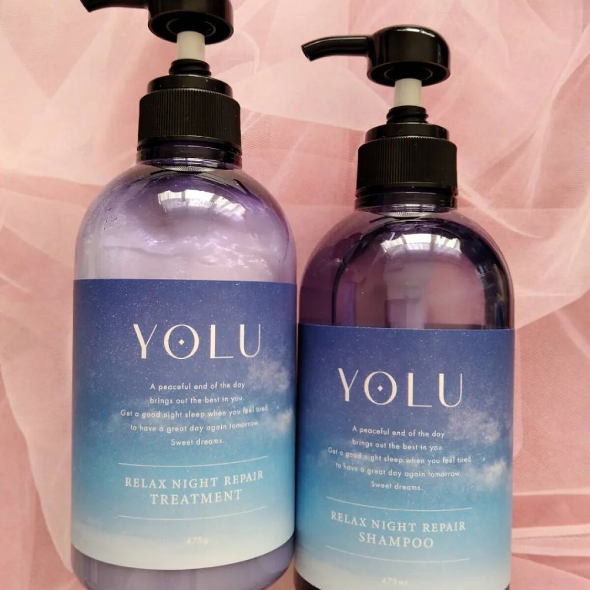 リラックスナイトリペア シャンプー／トリートメント/YOLU/市販シャンプーを使ったクチコミ（3枚目）