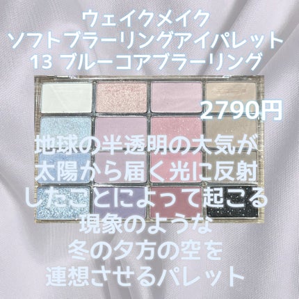 ソフトブラーリングアイパレット/wakemake/アイシャドウパレットを使ったクチコミ(2枚目)