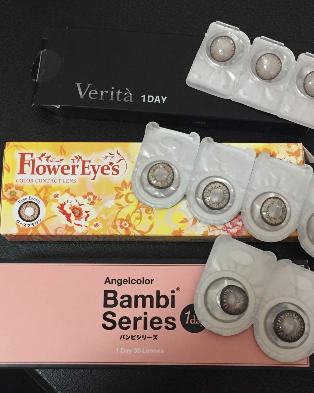 フラワーアイズ ワンデー ローズブラウン/株式会社ビューフロンティア/ワンデー（１DAY）カラコンを使ったクチコミ（1枚目）
