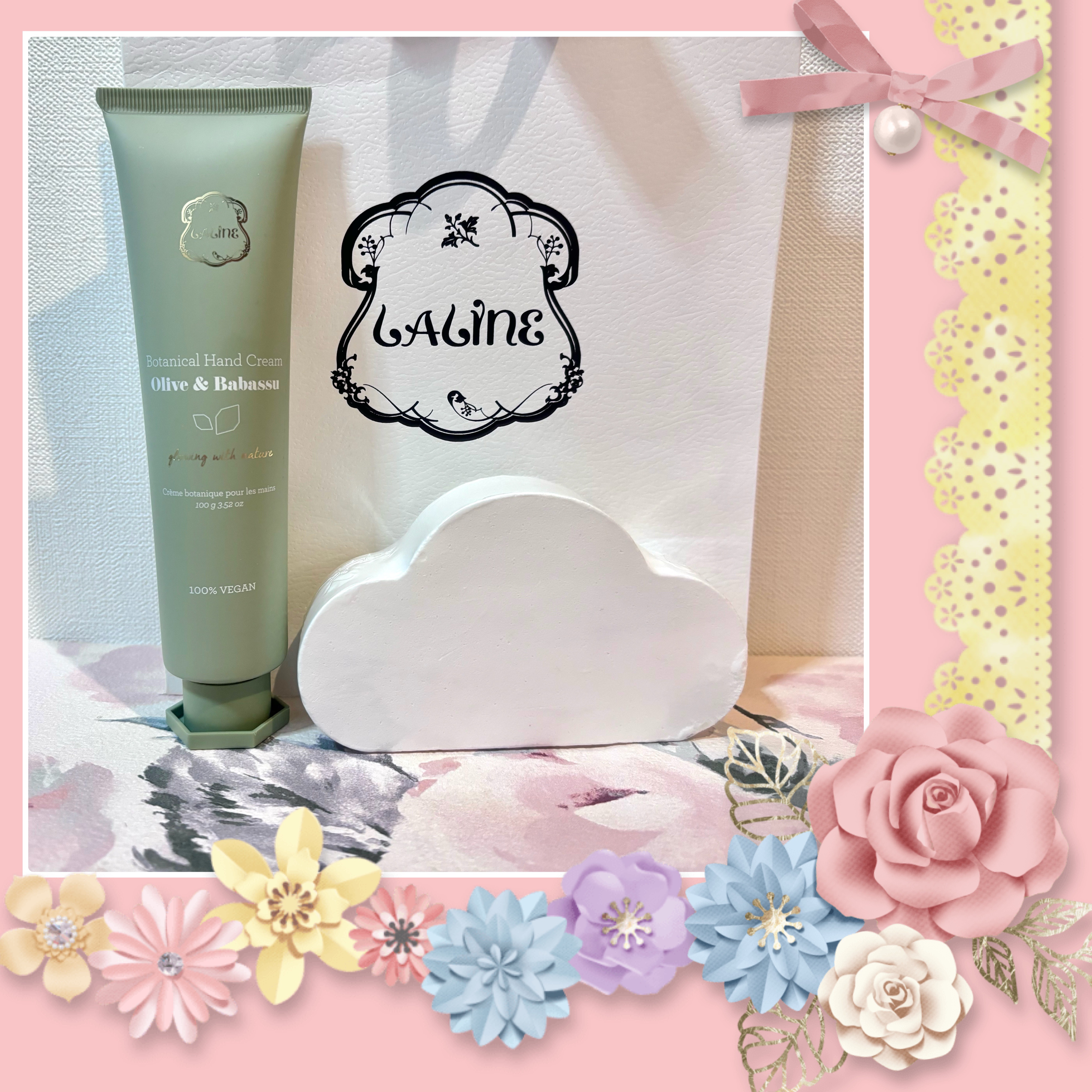 オリーブ＆ババス ボタニカルハンドクリーム/Laline/ハンドクリームを使ったクチコミ（1枚目）