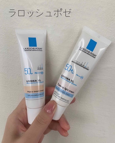 【ラロッシュポゼ 】

①UVイデア XLプロテクション トーンアップ
SPF 50+ PA+++
(日焼け止め乳液・ 化粧下地)

色 : 白
       トーンアップ！

②UVイデア XL ティ