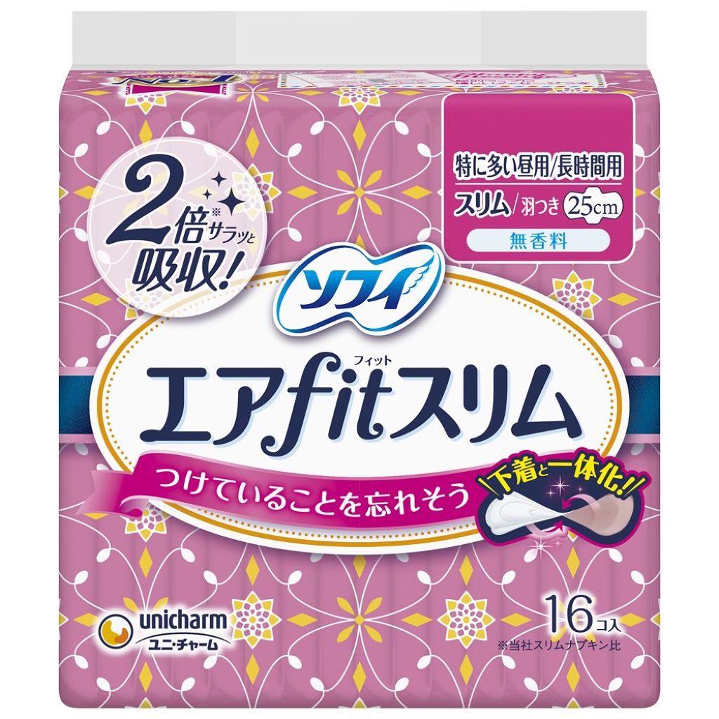 エアfitスリム(R) 特に多い昼用／長時間用 250羽つき