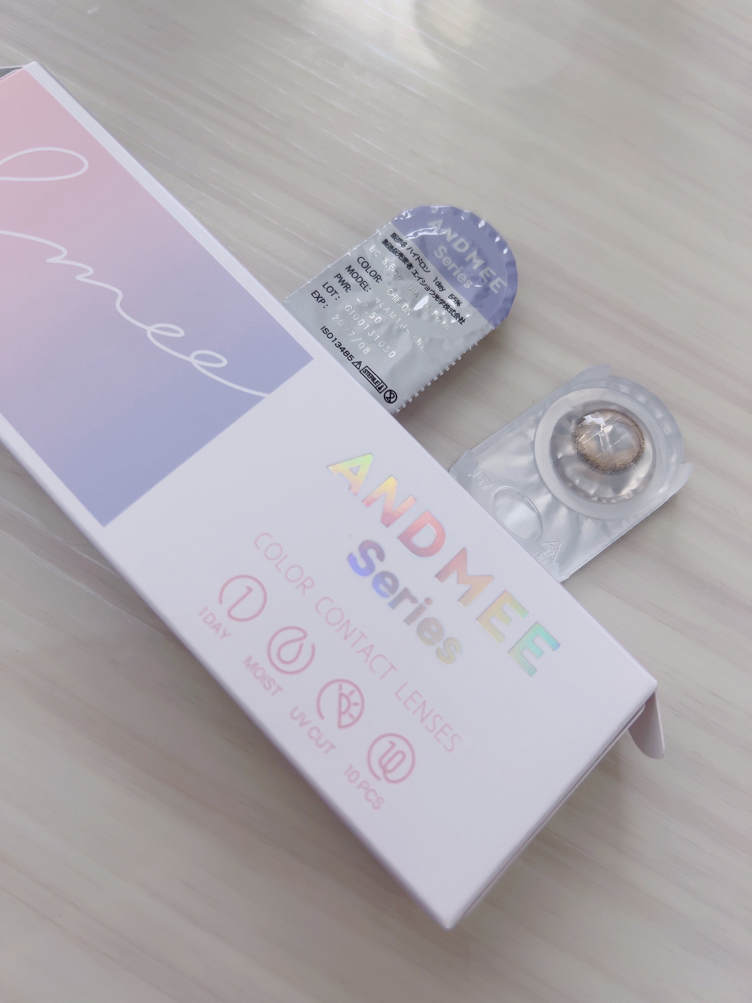 AND MEE 1day シフォン/AngelColor/ワンデー（１DAY）カラコンを使ったクチコミ（2枚目）