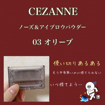 ノーズ&アイブロウパウダー/CEZANNE/パウダーアイブロウを使ったクチコミ(2枚目)