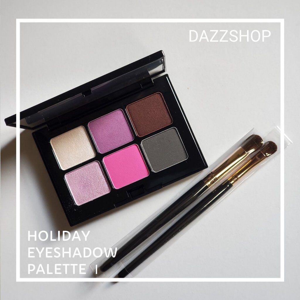 DAZZSHOP HOLIDAY EYESHADOW PALETTE のクチコミ「【スウォッチ＆メイク】DAZZSHOP HOLIDAY EYESHADOW PALETTE Ⅰ.....」（1枚目）