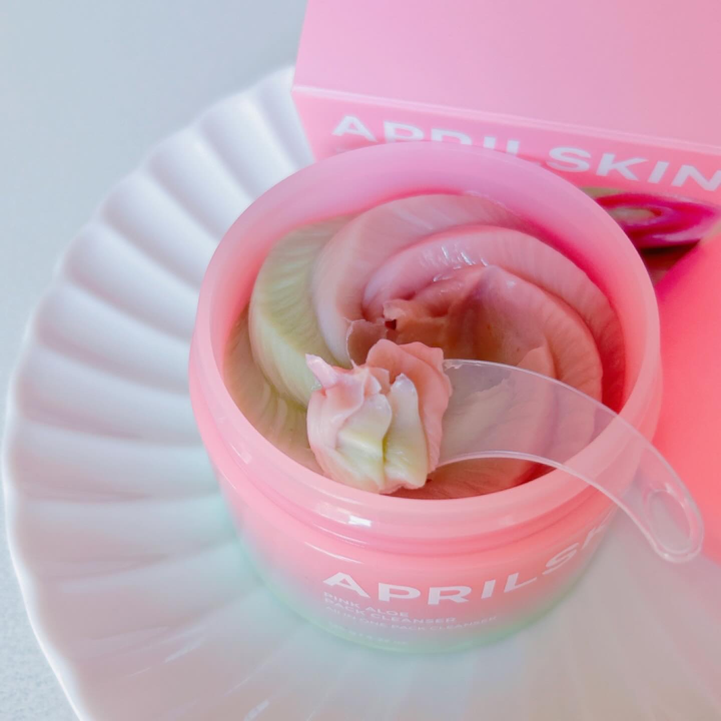 ピンクアロエメレンゲクレンザー/APRILSKIN/その他洗顔料を使ったクチコミ（3枚目）