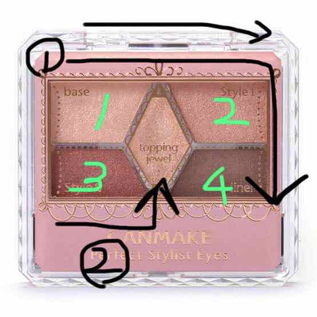 【旧品】パーフェクトスタイリストアイズ/キャンメイク/アイシャドウパレットを使ったクチコミ（2枚目）