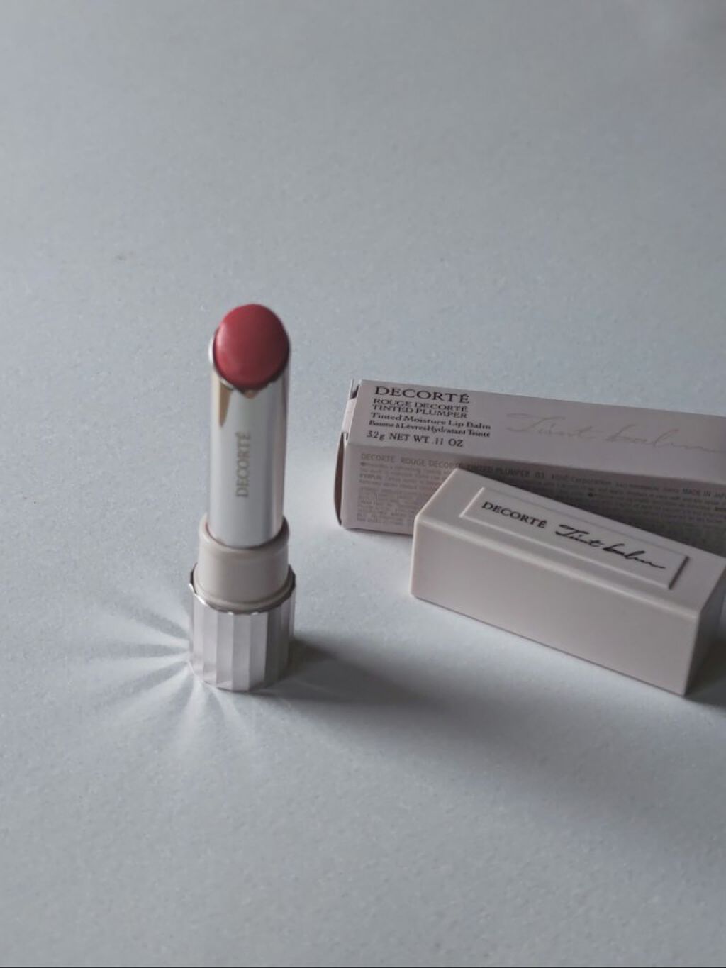 ルージュ デコルテ ティンティドプランパー 03 メロン コーラル/DECORTÉ/リッププランパーを使ったクチコミ（2枚目）