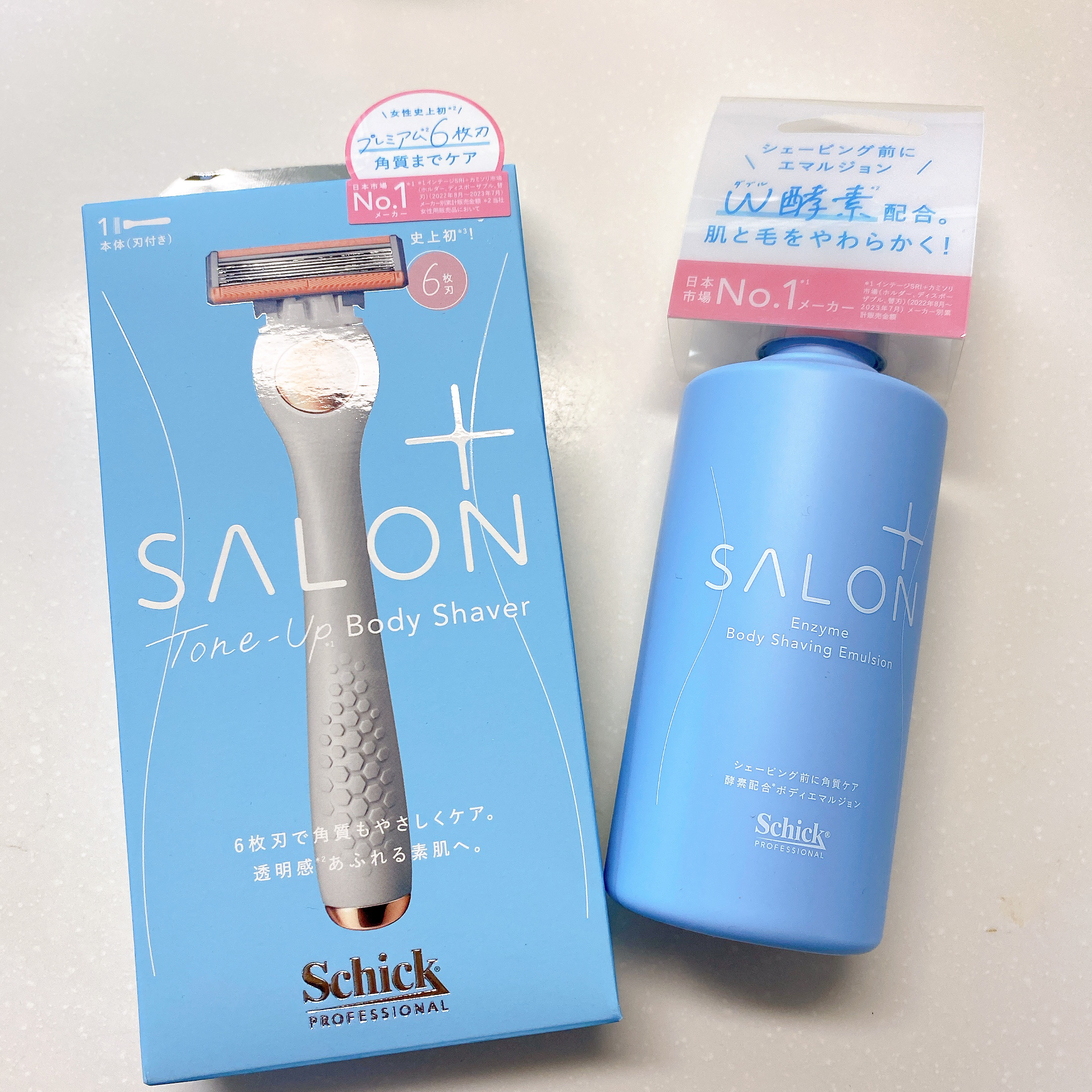 サロンプラス エンザイム ボディ シェービングエマルジョン/サロンプラス/ムダ毛ケアを使ったクチコミ（1枚目）