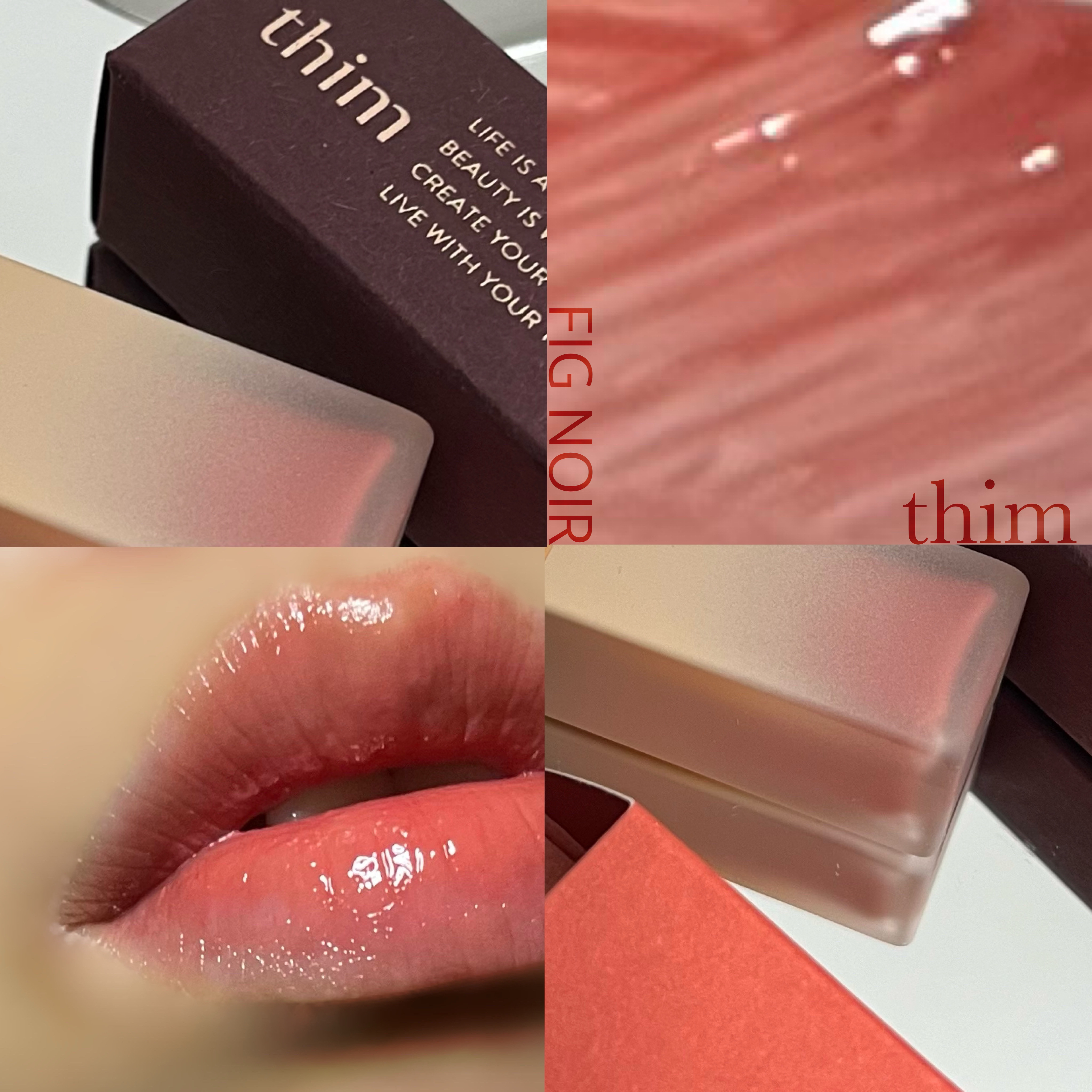 サテンリップグレイズ/thim/リップグロスを使ったクチコミ（1枚目）