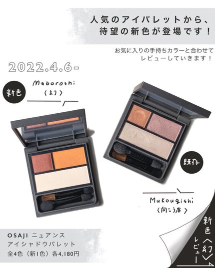 ニュアンス アイシャドウパレット/OSAJI/アイシャドウパレットを使ったクチコミ(2枚目)