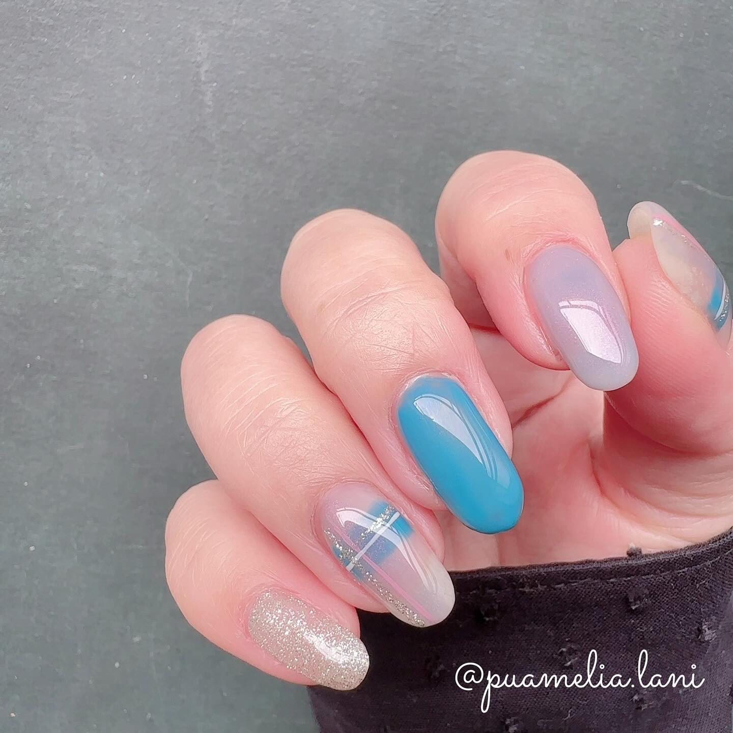 ジェルネイル GM135 シエルブルー/ジェルミーワン/ジェルネイルを使ったクチコミ（1枚目）