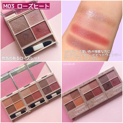 シルキースフレアイズ(マットタイプ)/キャンメイク/アイシャドウパレットを使ったクチコミ(4枚目)