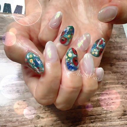 mamico on LIPS 「*お客様ネイル💅✨お持ち込みデザインを出来るだけ再現😅あまり..」(1枚目)