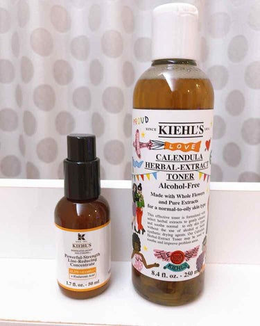 2か月ほど前にあこがれのKiehl'sを購入。

★キールズ ハーバル トナー CL アルコールフリー
★キールズ DS ライン コンセントレート 12.5 C

の２つを使用しました。

良いところは