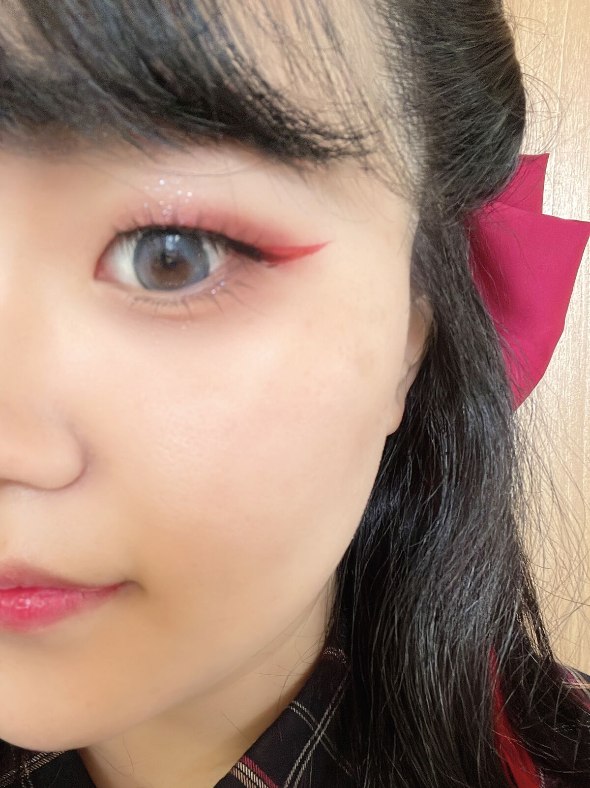 サラダdeフルーツカラーリキッドアイライナーWP 12 ストロベリー/FLORTTE/リキッドアイライナーを使ったクチコミ（1枚目）