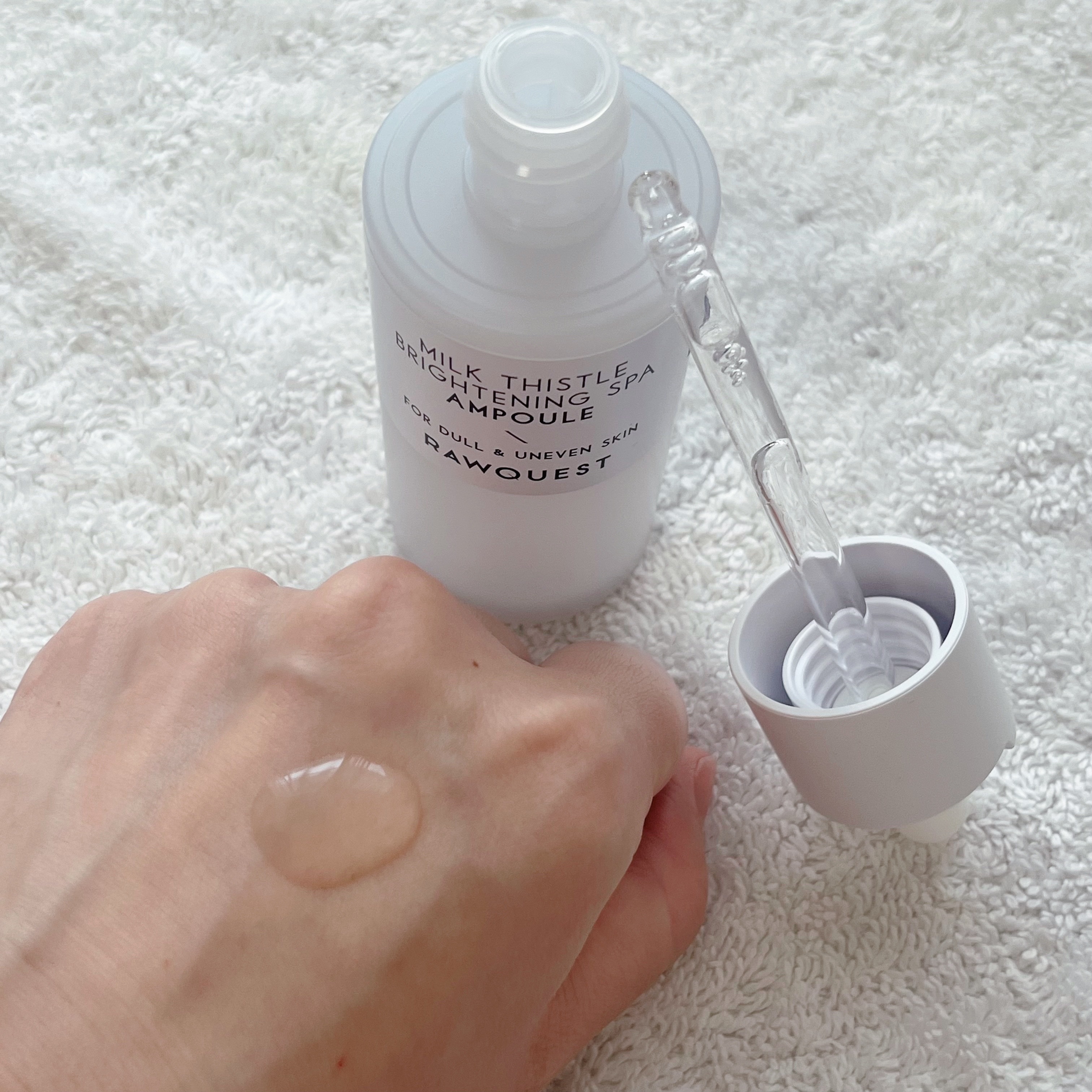 ミルクシスルブライトニングスパ アンプル/RAWQUEST/美容液を使ったクチコミ（3枚目）