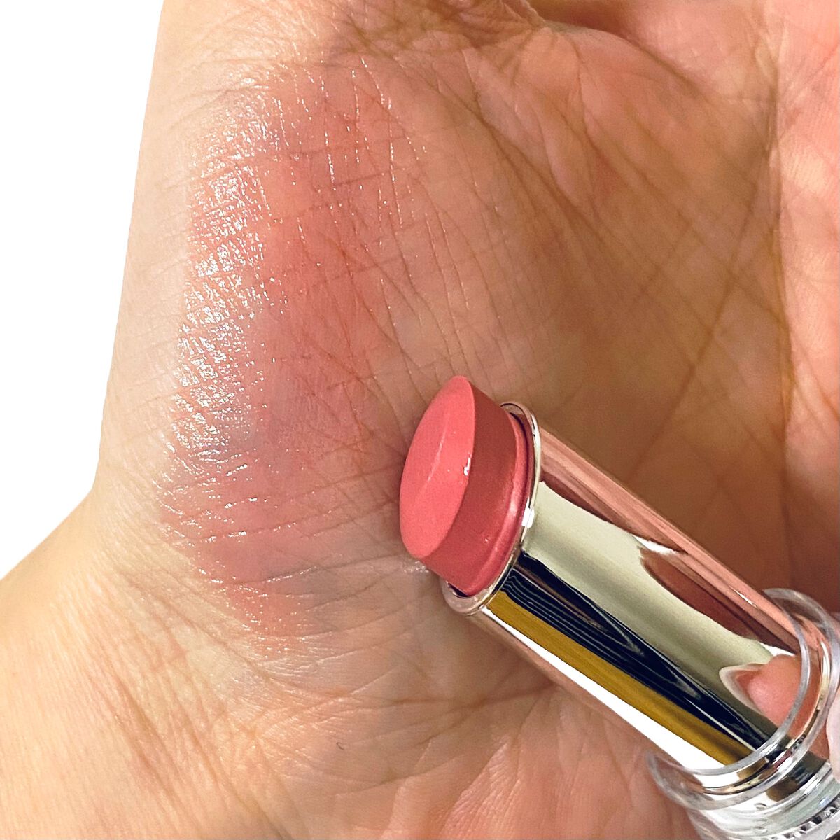 ラスティンググロスリップ PK1 ピンク系/CEZANNE/口紅を使ったクチコミ（3枚目）