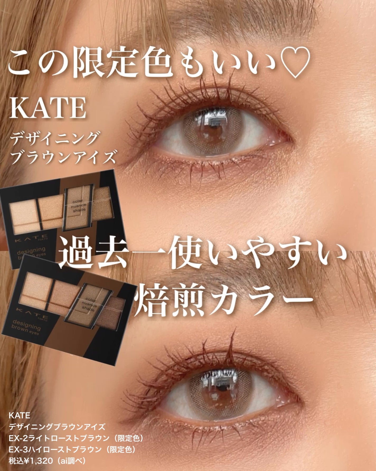 デザイニングブラウンアイズ/KATE/アイシャドウパレットを使ったクチコミ(1枚目)