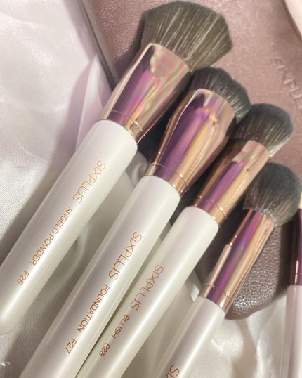 SIXPLUS エレガンスシリーズ ホワイトパール メイクブラシ11本セット/SIXPLUS/メイクブラシを使ったクチコミ(3枚目)