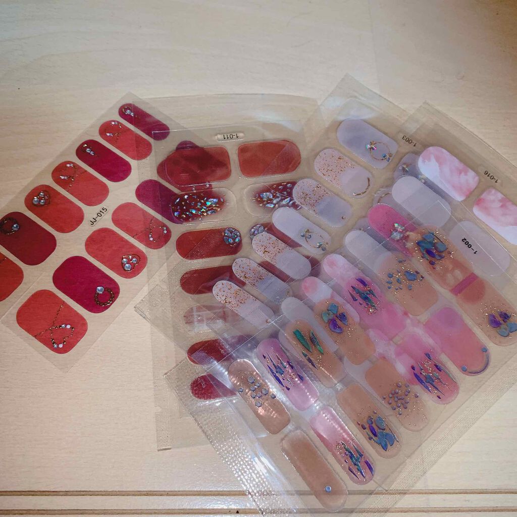 ネイルシール/Qoo10/ネイルシールを使ったクチコミ(1枚目)