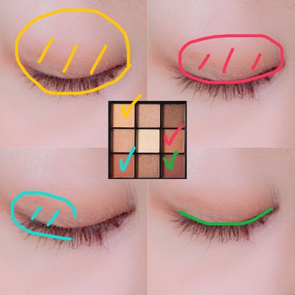 UR GLAM BLOOMING EYE COLOR PALETTE/U R GLAM/アイシャドウパレットを使ったクチコミ(2枚目)