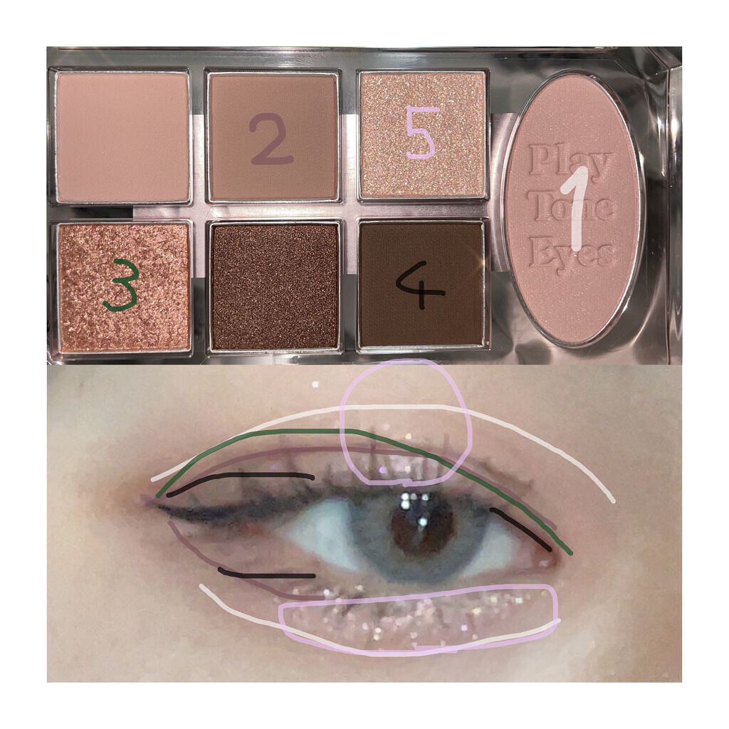 プレイトーンアイパレット/ETUDE/アイシャドウパレットを使ったクチコミ(4枚目)