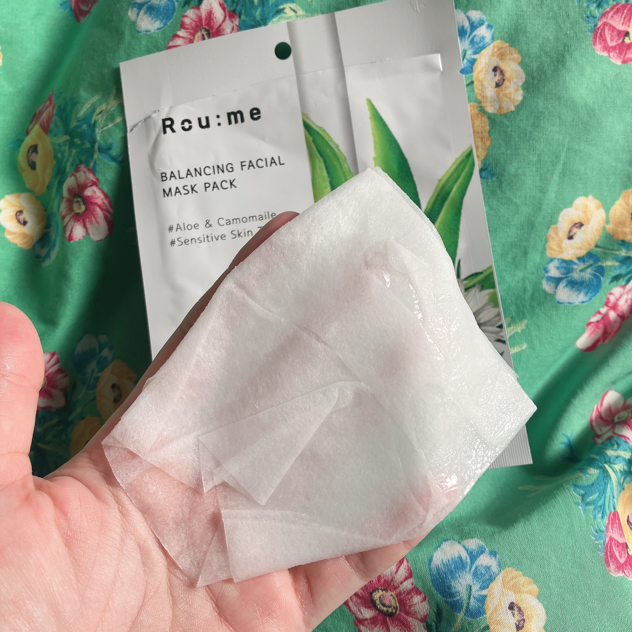 バランシングフェイシャルマスクパック（アロエ＆カモミール）/Roume/シートマスク・パックを使ったクチコミ（1枚目）